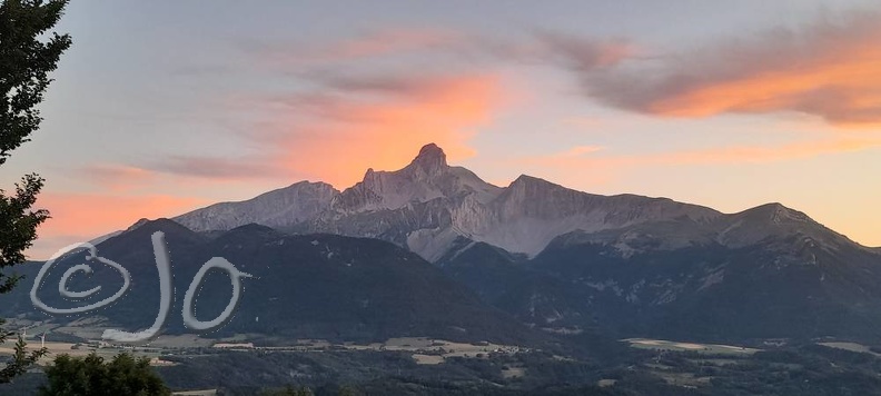 Coucher de soleil sur l'Obiou 